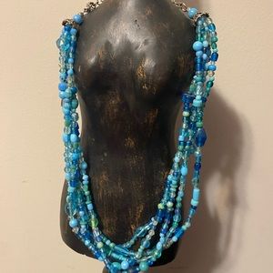 Blue/Green Beaded Necklace